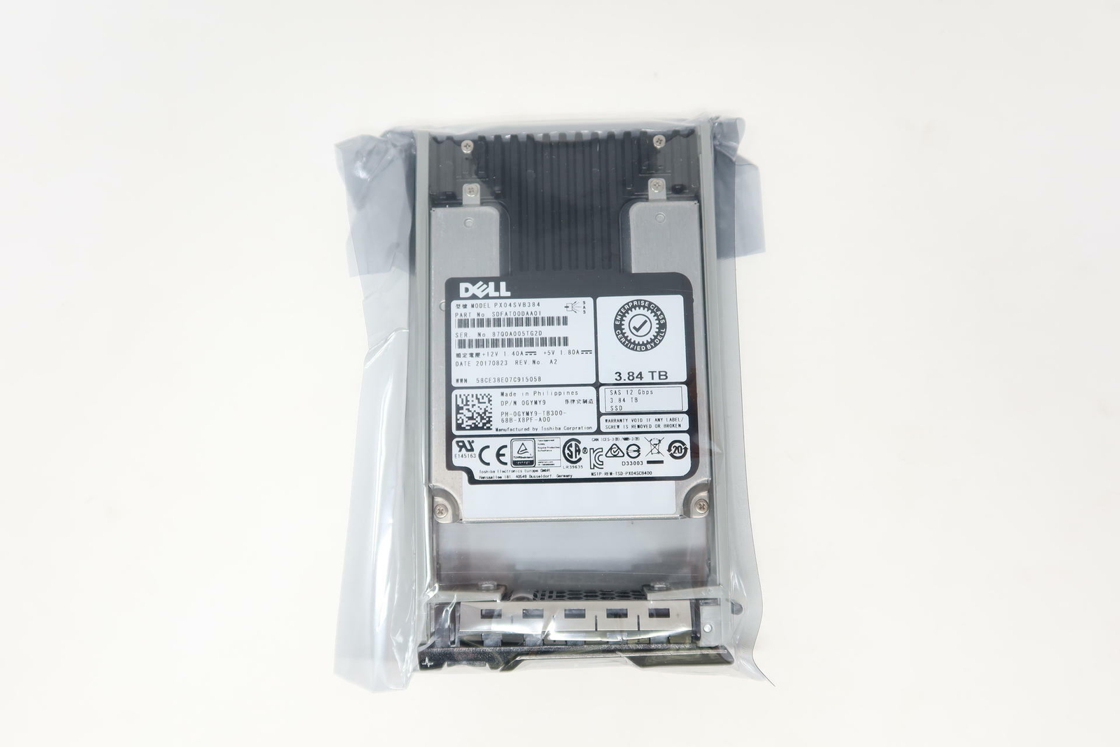 GYMY9 Dell 3.84TB SAS 12Gbps Mix Use 512e 2.5” SSD 0GYMY9