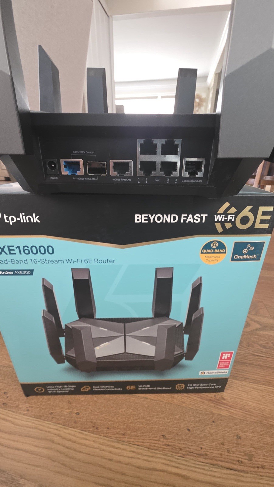 TP-Link Archer AXE300 (AXE16000) Wi-Fi 6E Quad-Band Gaming Router
