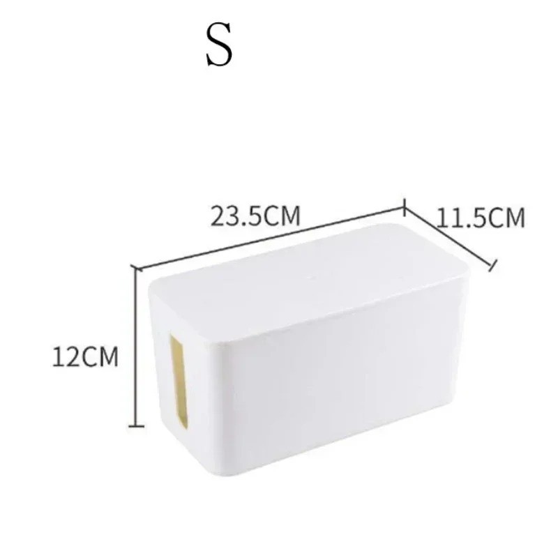 Cable Management Storage Box for Power Strip – Desktop Wire Organizer Case