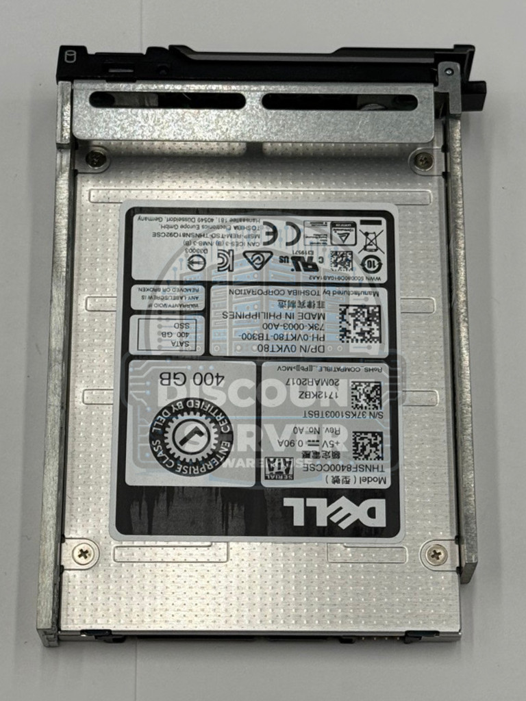 Dell Toshiba 400GB SSD SATA 6G MLC MU 2.5in THNSF8400CCSE VKT80 Grade A 98%-100%