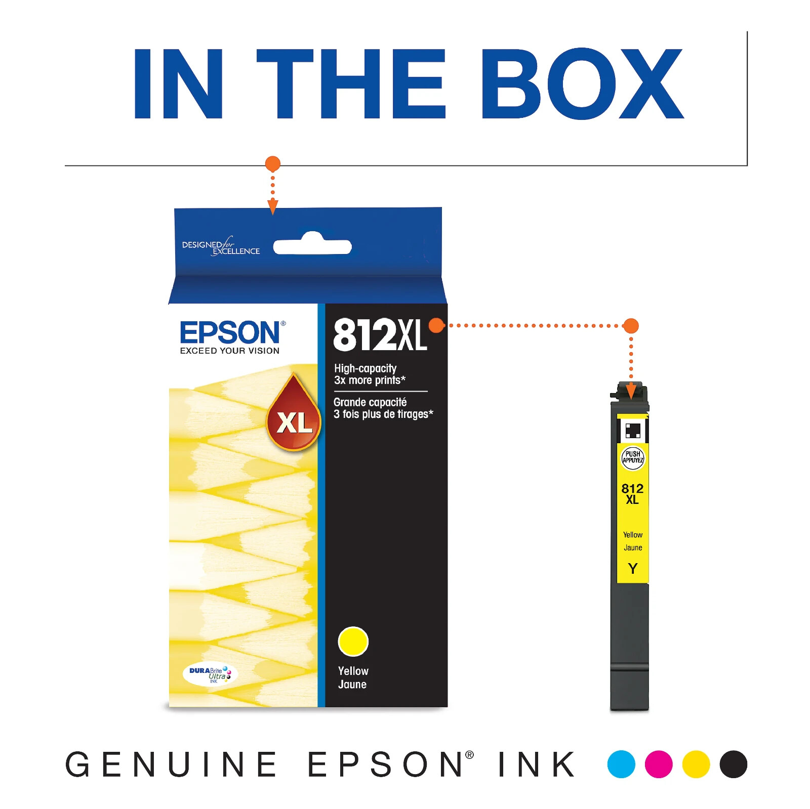 Original Epson 812xl High Yield Ink Carriages for EC-C7000 Pro WF-7310 7820 7840