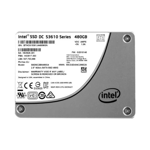 Intel SSDSC2BX480G4 S3610 Series 480GB 2.5″ SATA SSD