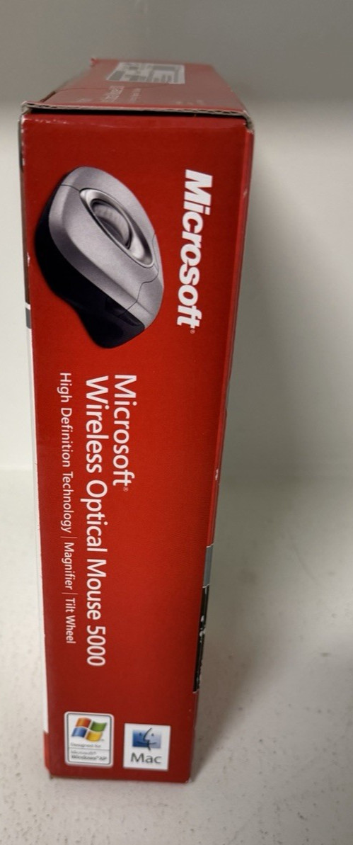 Microsoft Wireless Optical Mouse 5000 Tilt Wheel 4 Way Scrolling