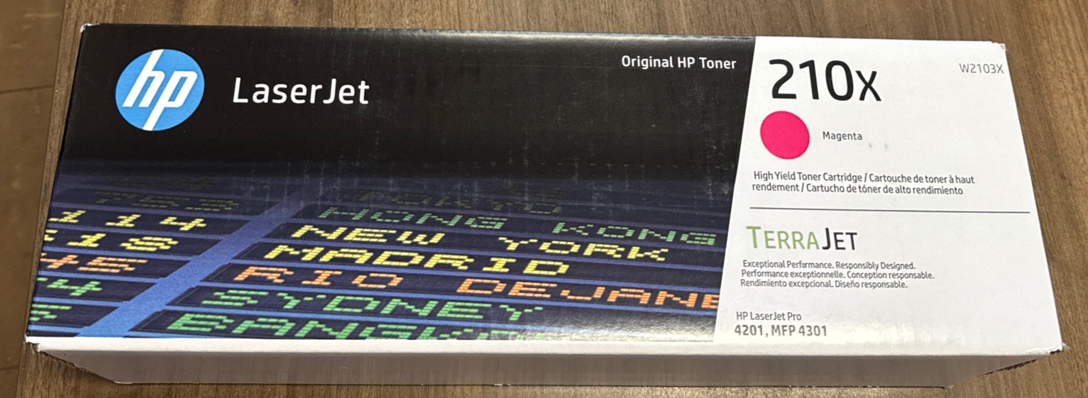 HP 210X Magenta Original LaserJet Toner Cartridge, ~5,500 pages, W2103X