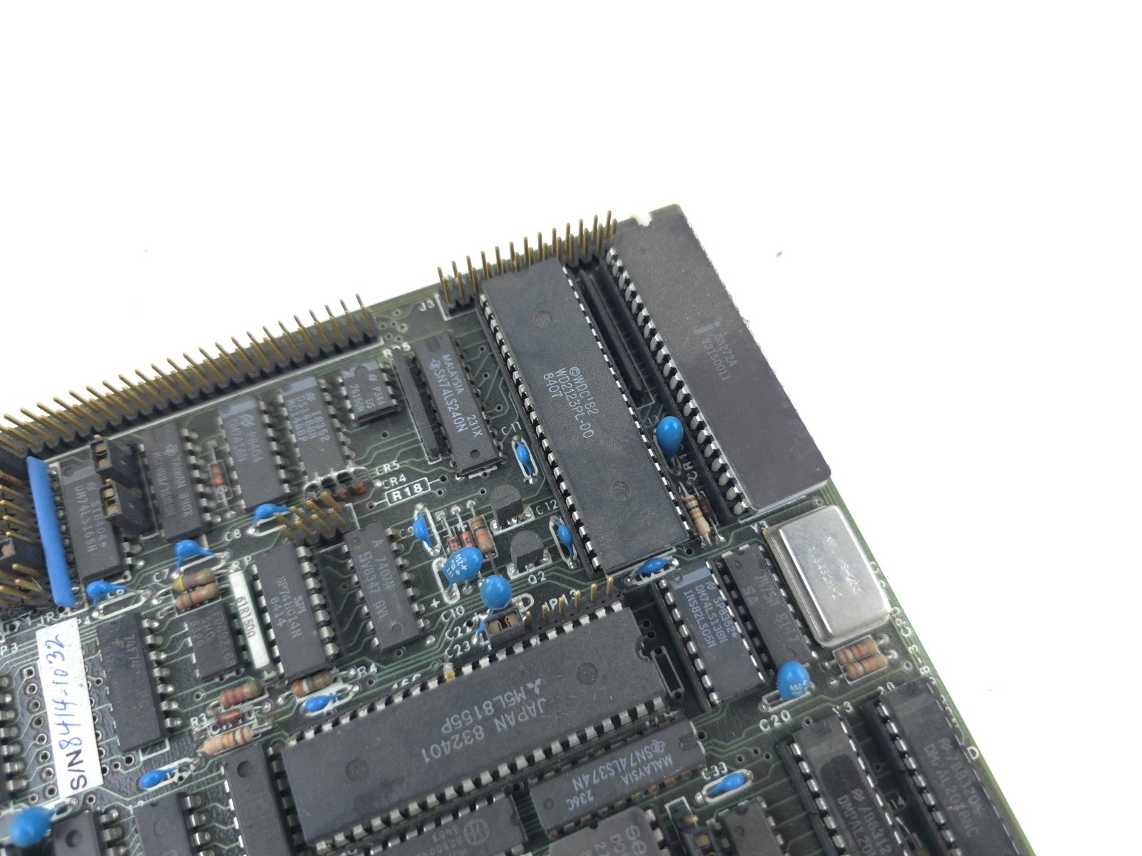 Vintage Octagon Computer Circuit Board Main Mother Chips Electronic
