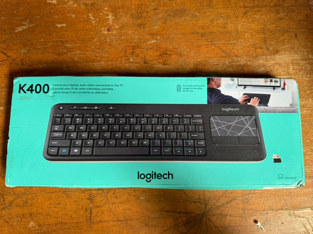 Logitech K400 Wireless Touch Keyboard with Touchpad for Windows Black