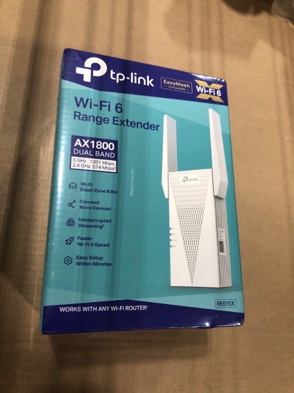 TP-Link | AX1800 RE615X | WiFi 6 Range Extender Dual Band Wireless Repeater