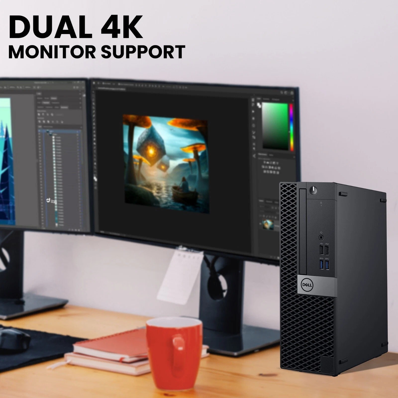 Dell 7040 Desktop PC Intel i7-6th 8GB RAM 256GB SSD Built-in Wi-Fi Window 11 Pro