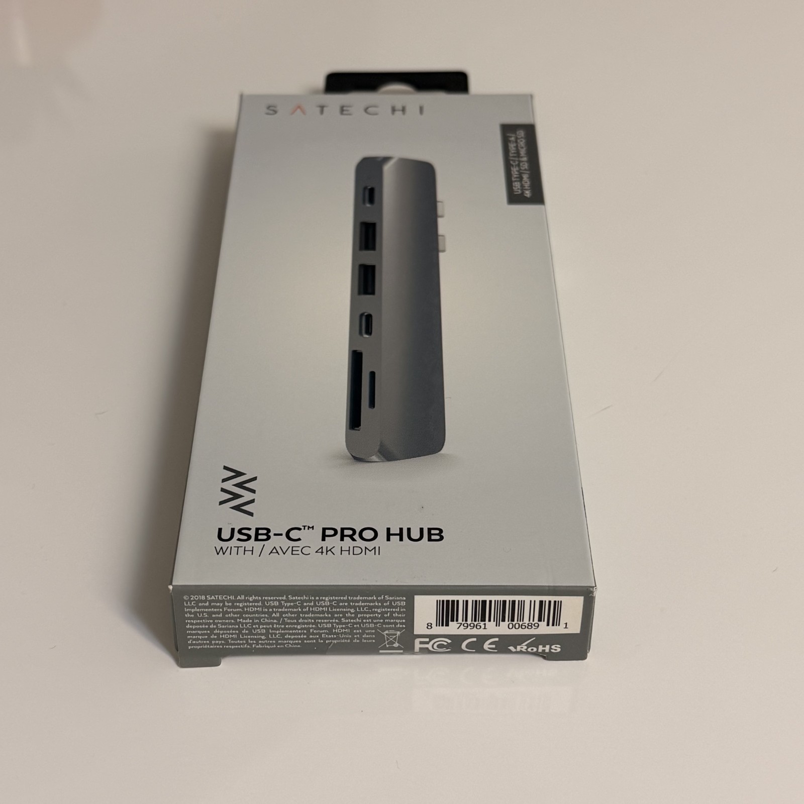 New Satechi Aluminum Type-C Pro Hub Adapter ST-CMBPM Space Grey