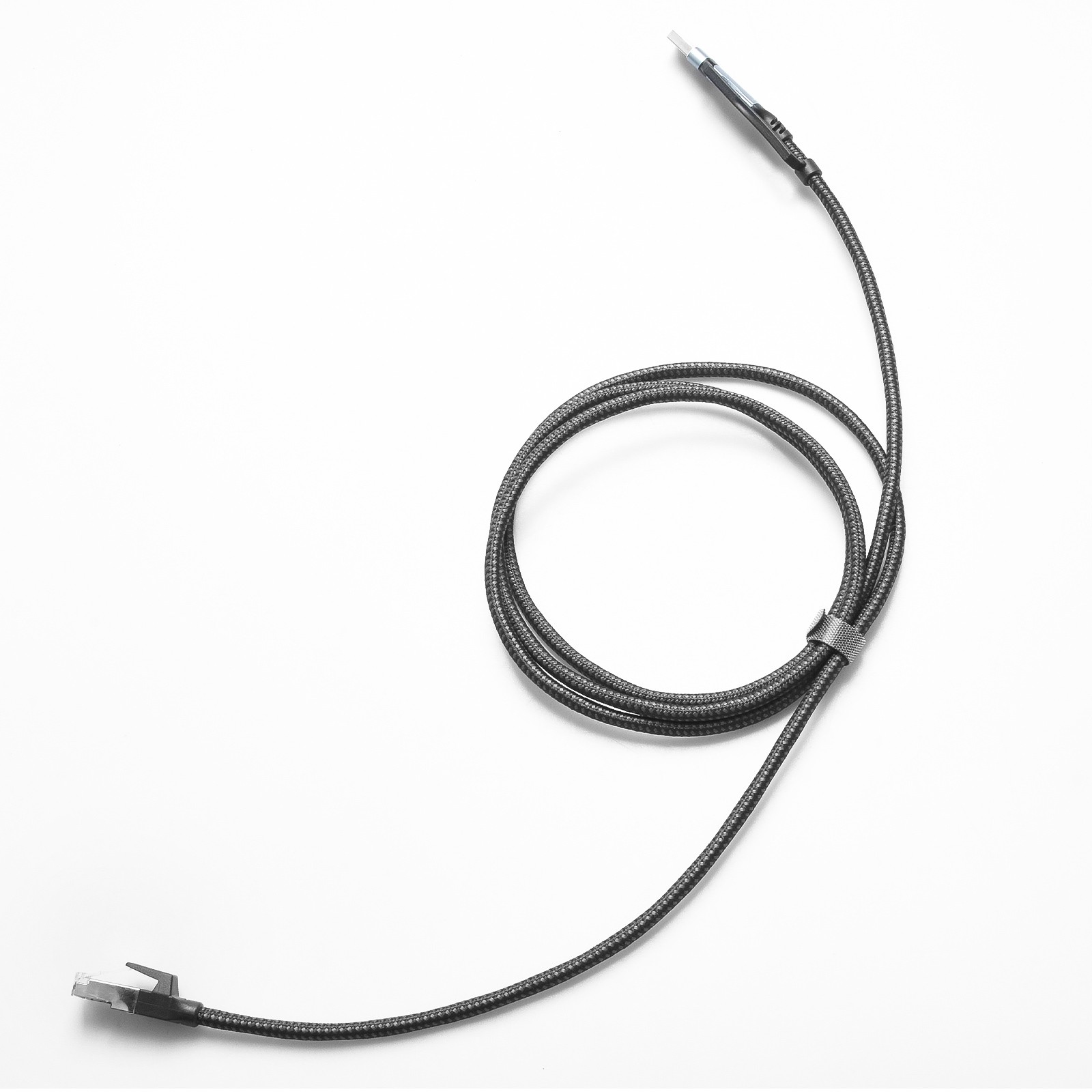 1.8M Braided Ethernet Cable USB-A Type-C to RJ45 100Mbps for Laptop Tablet Phone