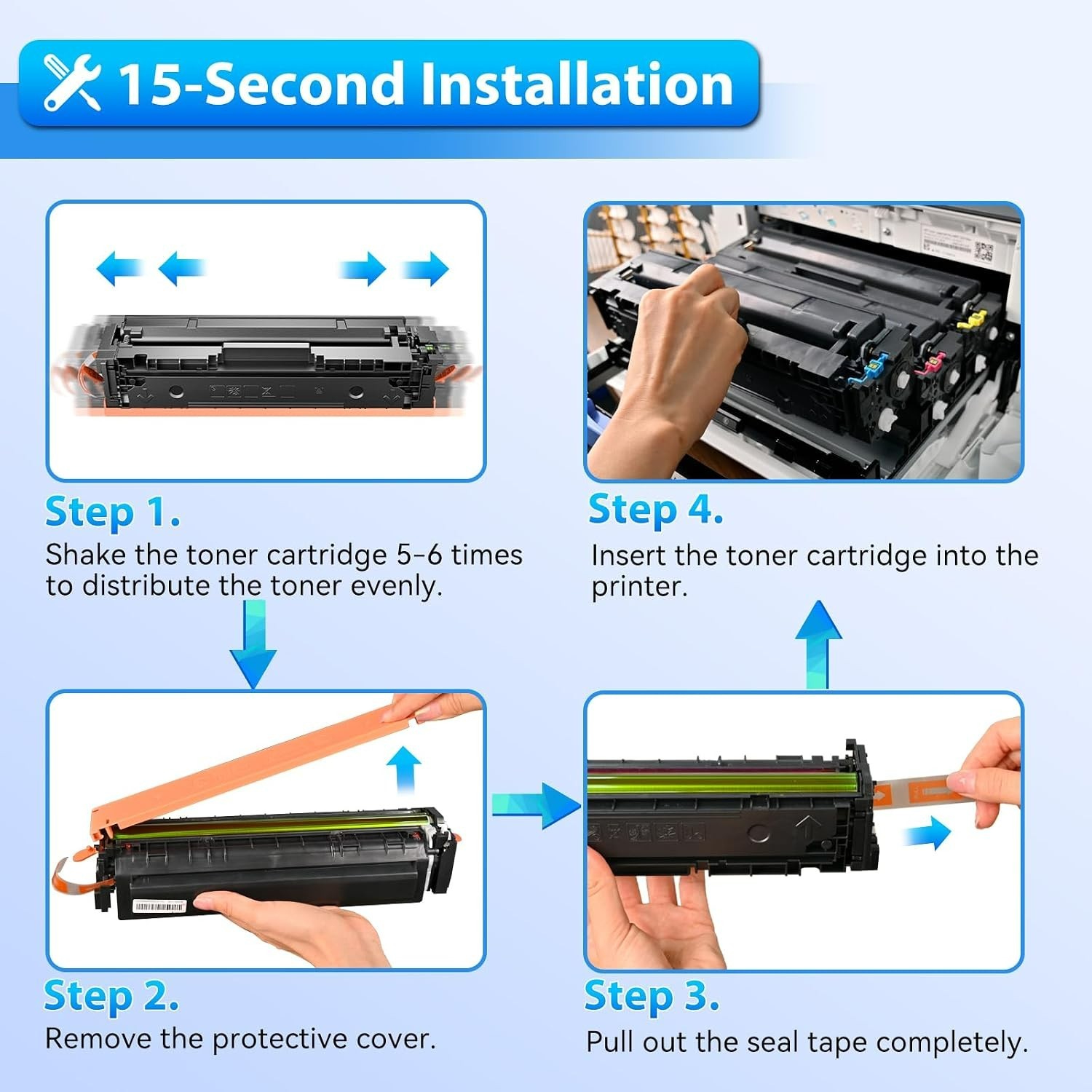 NEW 4 Pack 218X W2180X High Yield Toner w/Chip for HP LaserJet Pro MFP 3301fdw