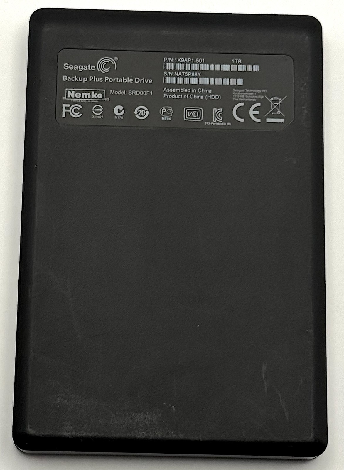 Seagate Backup Plus SRD00F1 1TB External Portable USB 3.0 Hard Drive HD HDD