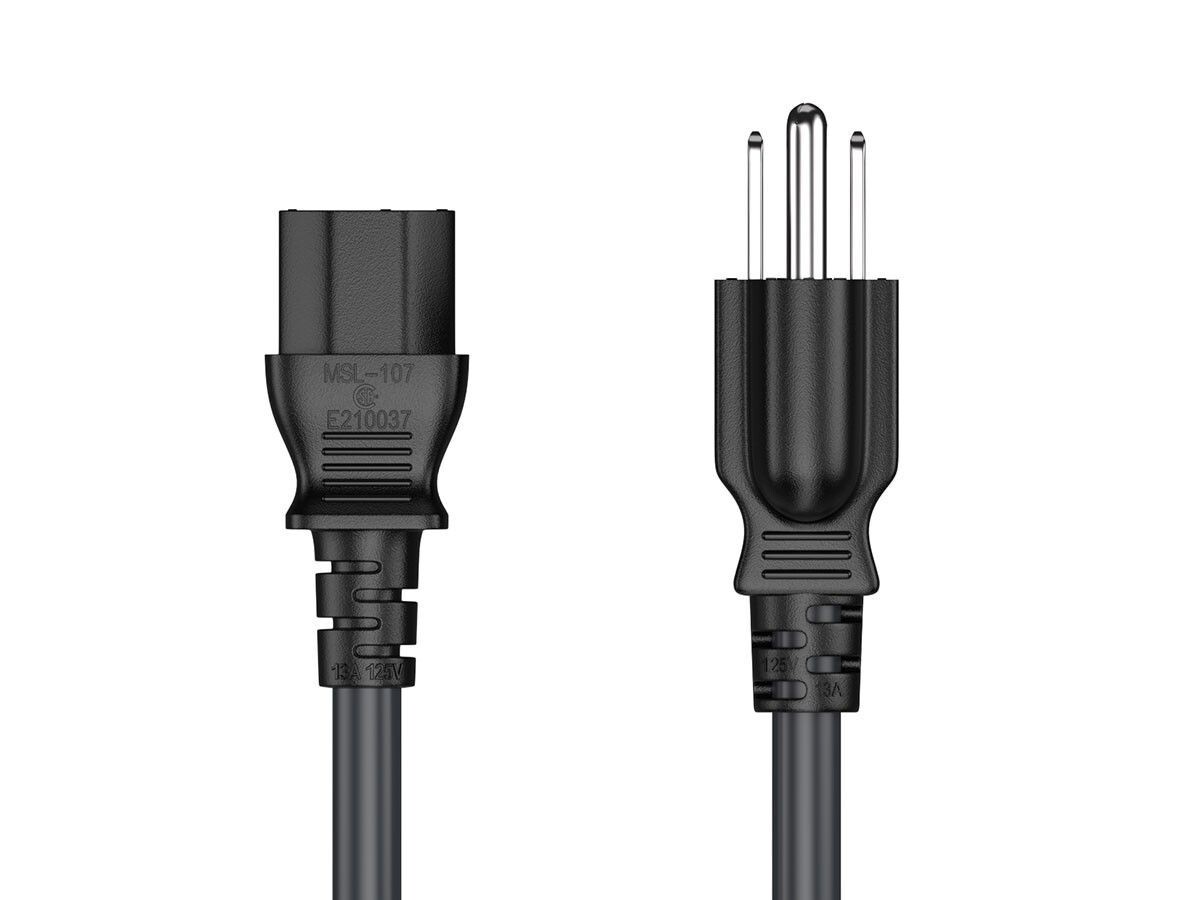 16 AWG Universal Power Cord (IEC320 C13 to NEMA 5-15P) – 1/3/6/8/10/15/25 ft