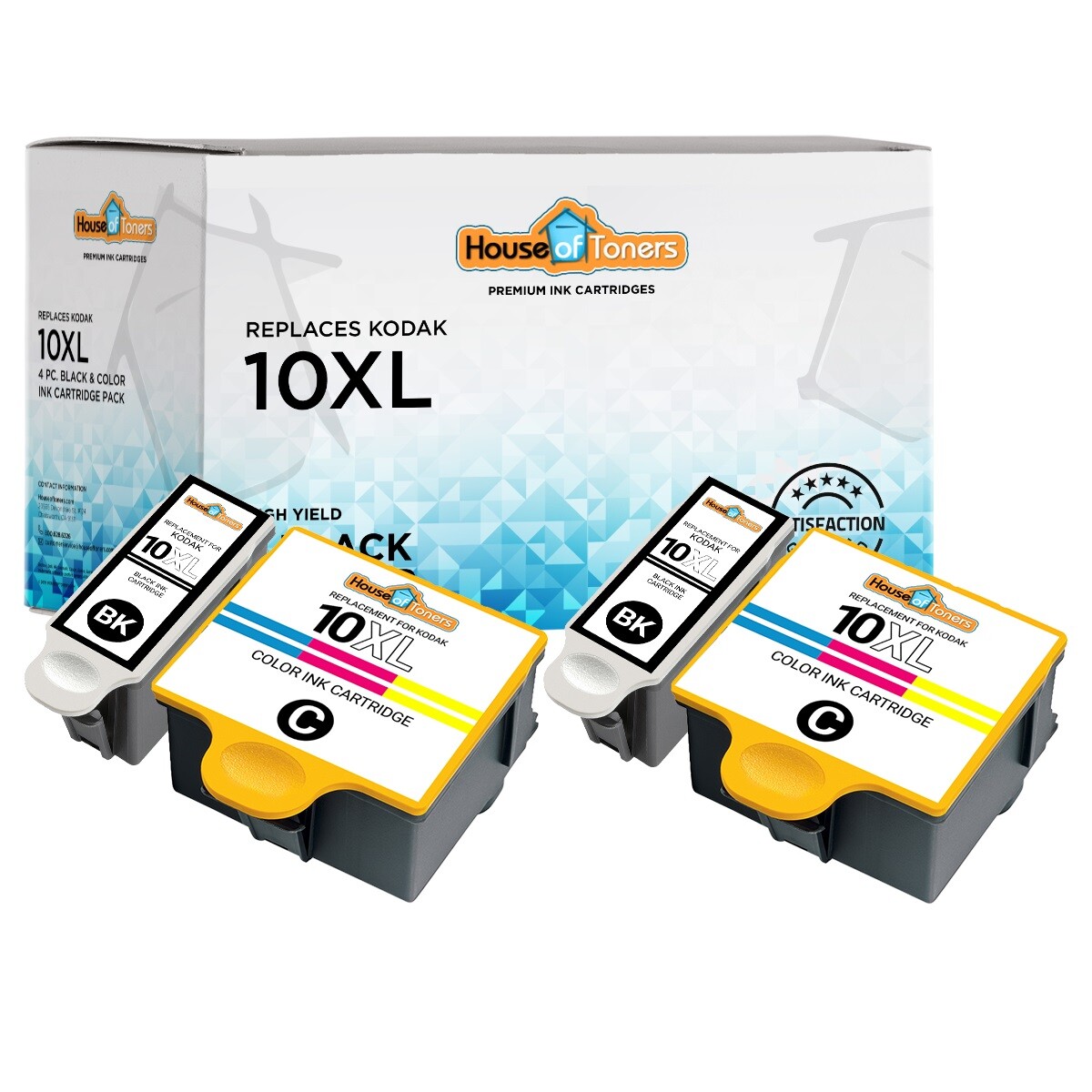 4PK for Kodak 10XL Ink Cartridges for Kodak ESP 3 5 7 9 3250 5210 5250 6150 9250