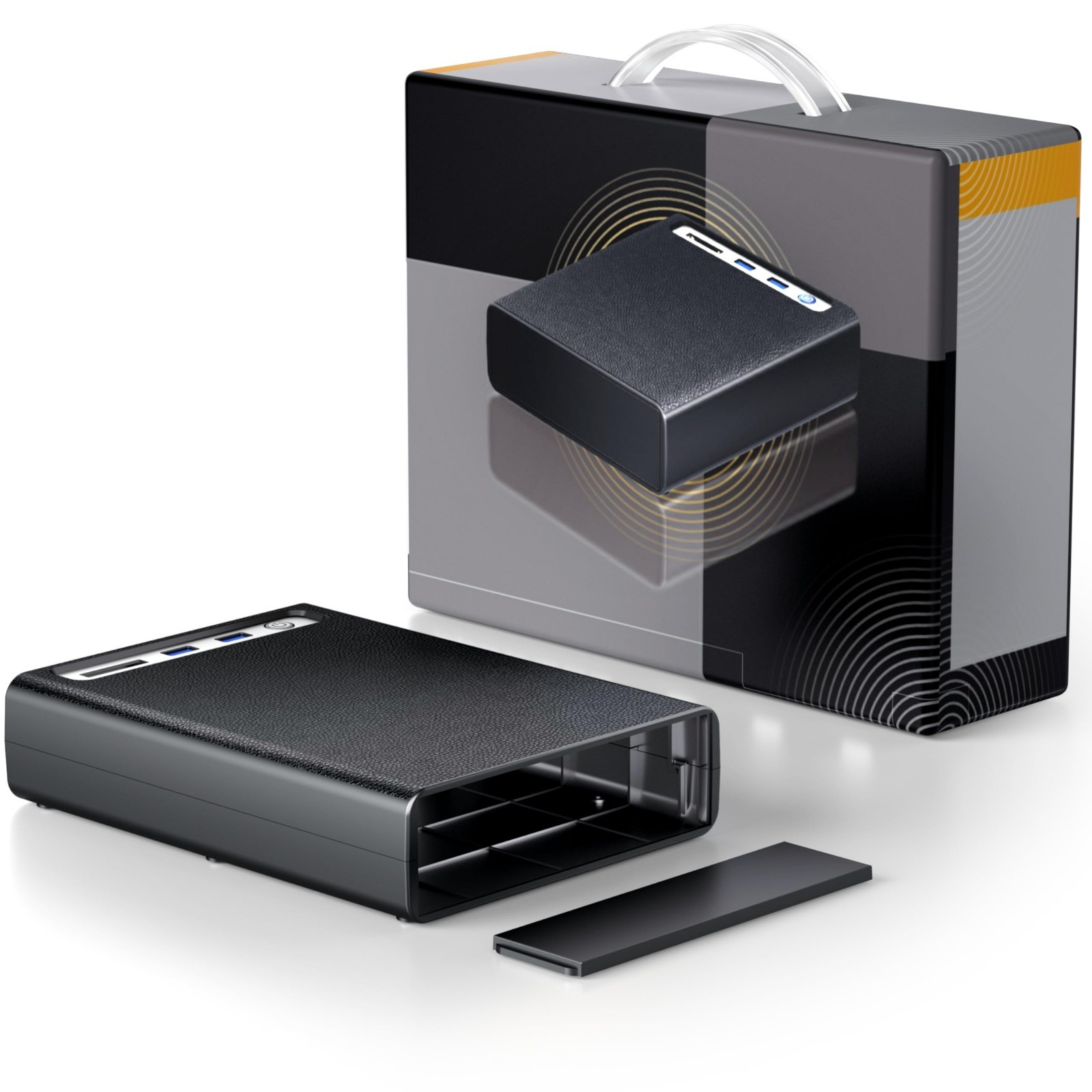 5.25in SATA Optical Drive External Enclosure USB 3.0 Black