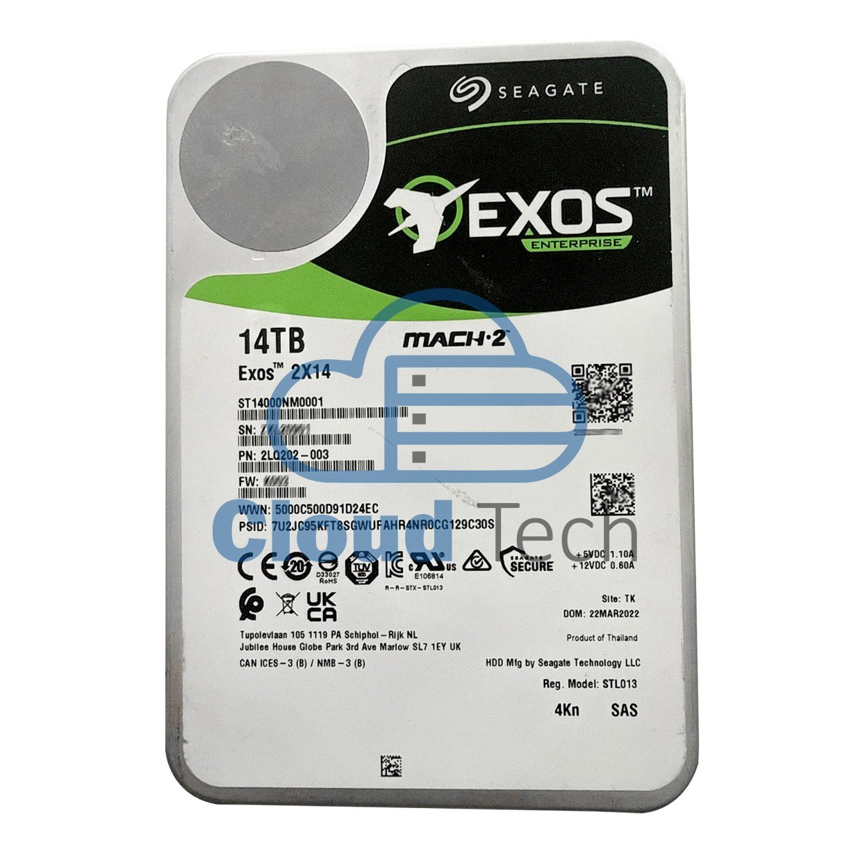 ST14000NM0001 Seagate Exos 2X14 MACH.2 14TB 12Gbps SAS 3.5″ 7.2K 256MB HDD
