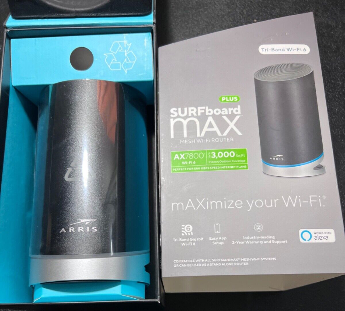 ARRIS Surfboard Max AX7800 Wireless Mesh Router Single Unit W30