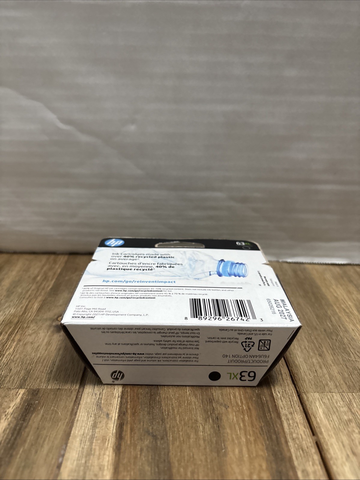 New HP 63 XL Black Ink Cartridge High Yield Genuine OEM Original Sealed AUG 2027