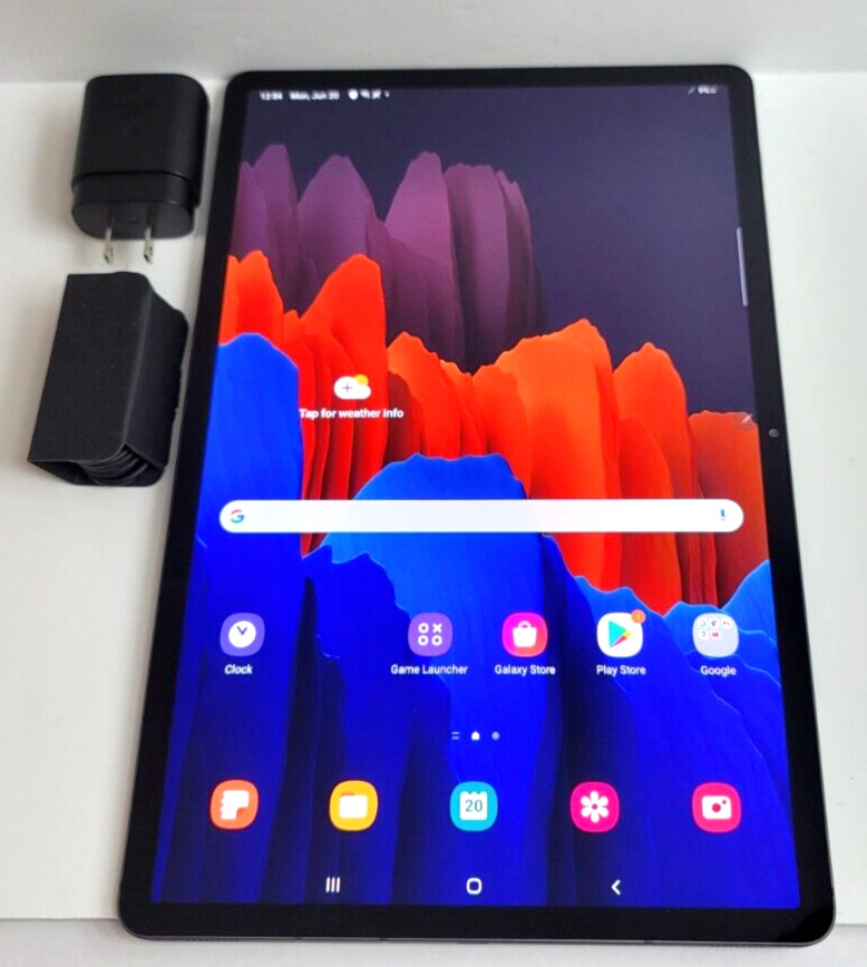 Samsung Galaxy Tab S7+ Plus 256GB, Wi-Fi, 12.4 in Mystic Black No S-Pen GREAT!