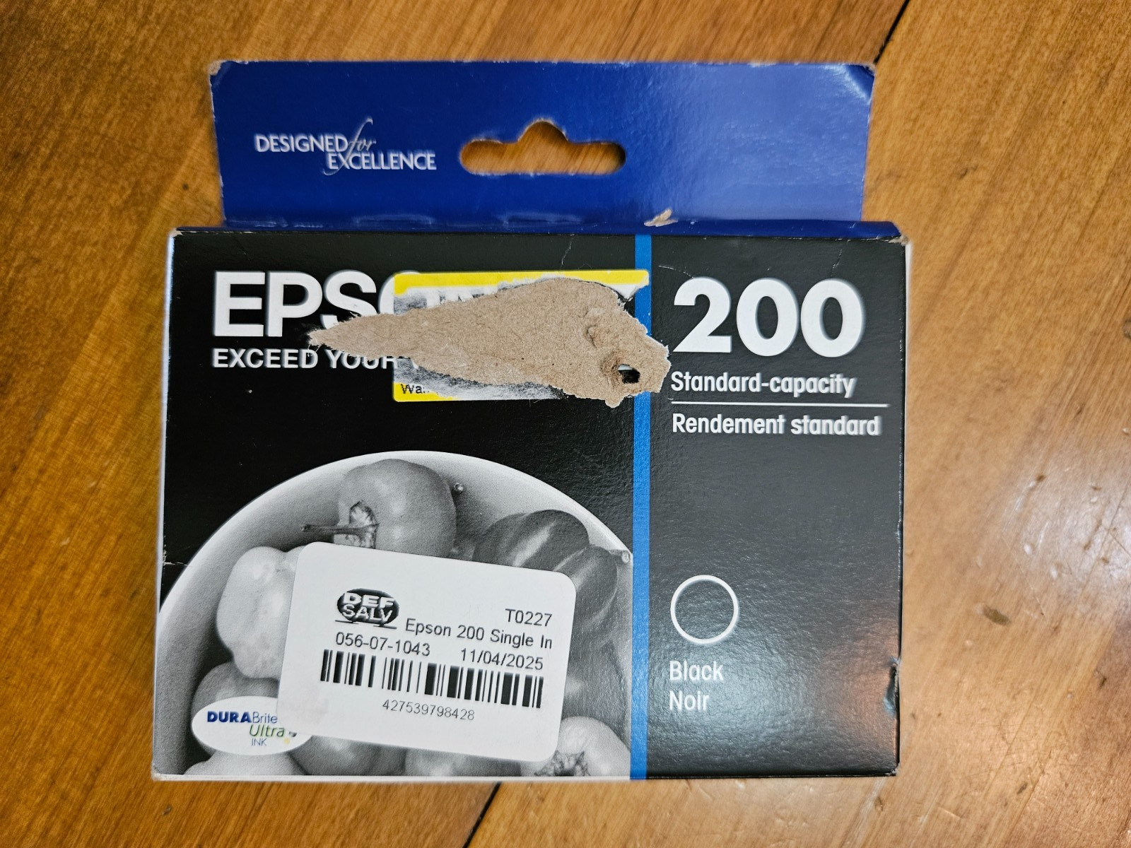 Genuine Epson 200 DURABrite Ultra Ink Cartridge – Black T200120S