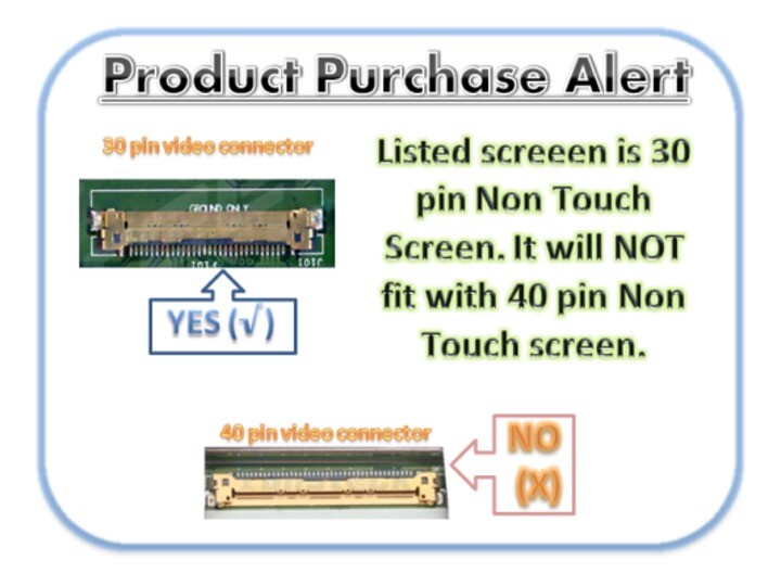 New LCD Screen for AUO B140XTN07.8 B140XTN07.7 B140XTN07.6 HD 1366×768 LED