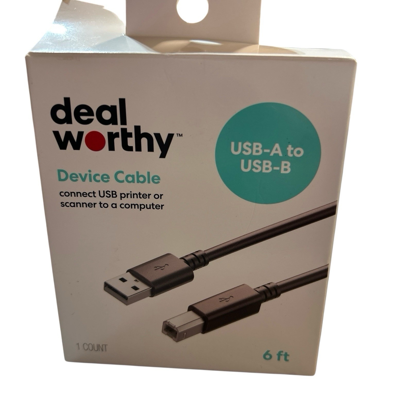 USB 2.0 Device Cable/dealworthy Black: Male-To-Male Connection, 480 Mbps rate 6’