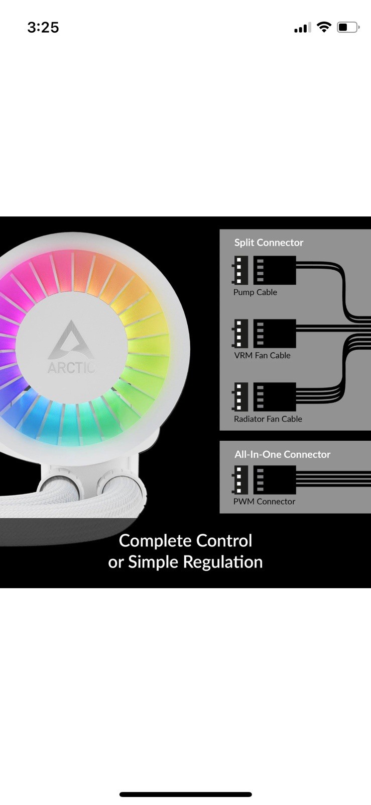 ARCTIC Liquid Freezer III 280 A-RGB white PC Water Cooler AIO Cooling CPU