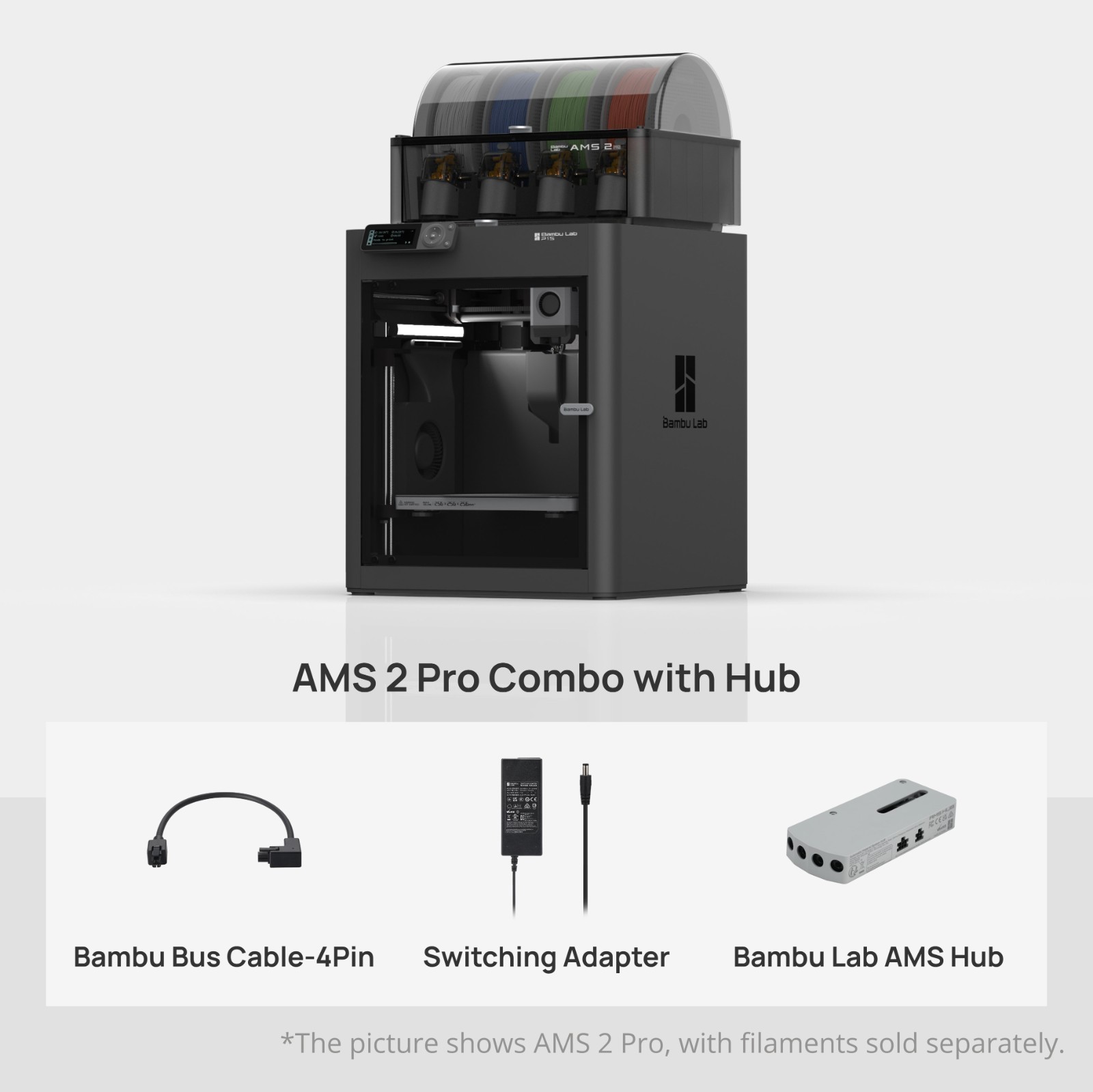 Bambu Lab P1S 3D Printer with AMS 2 Pro Combo / Combo with Hub NEW.