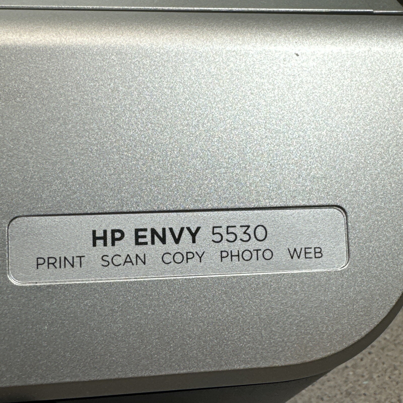 HP ENVY 5530 All-In-One Printer Series Scan Copy Silver Black Full Color Lower