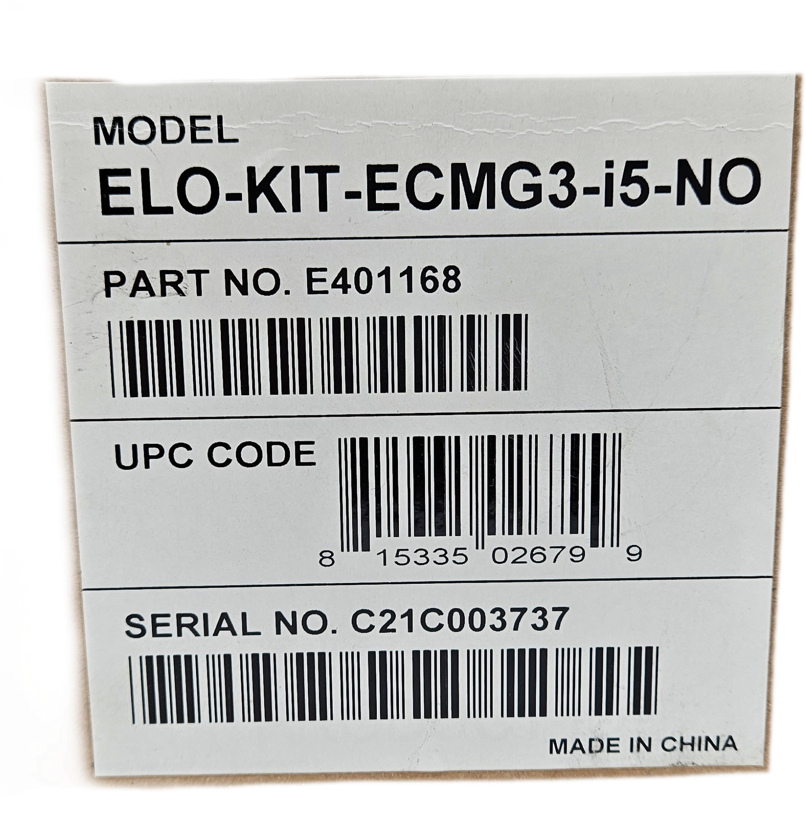 Elo Computer Module ECMG3 ELO-KIT-ECMG3-i5-NO E401168