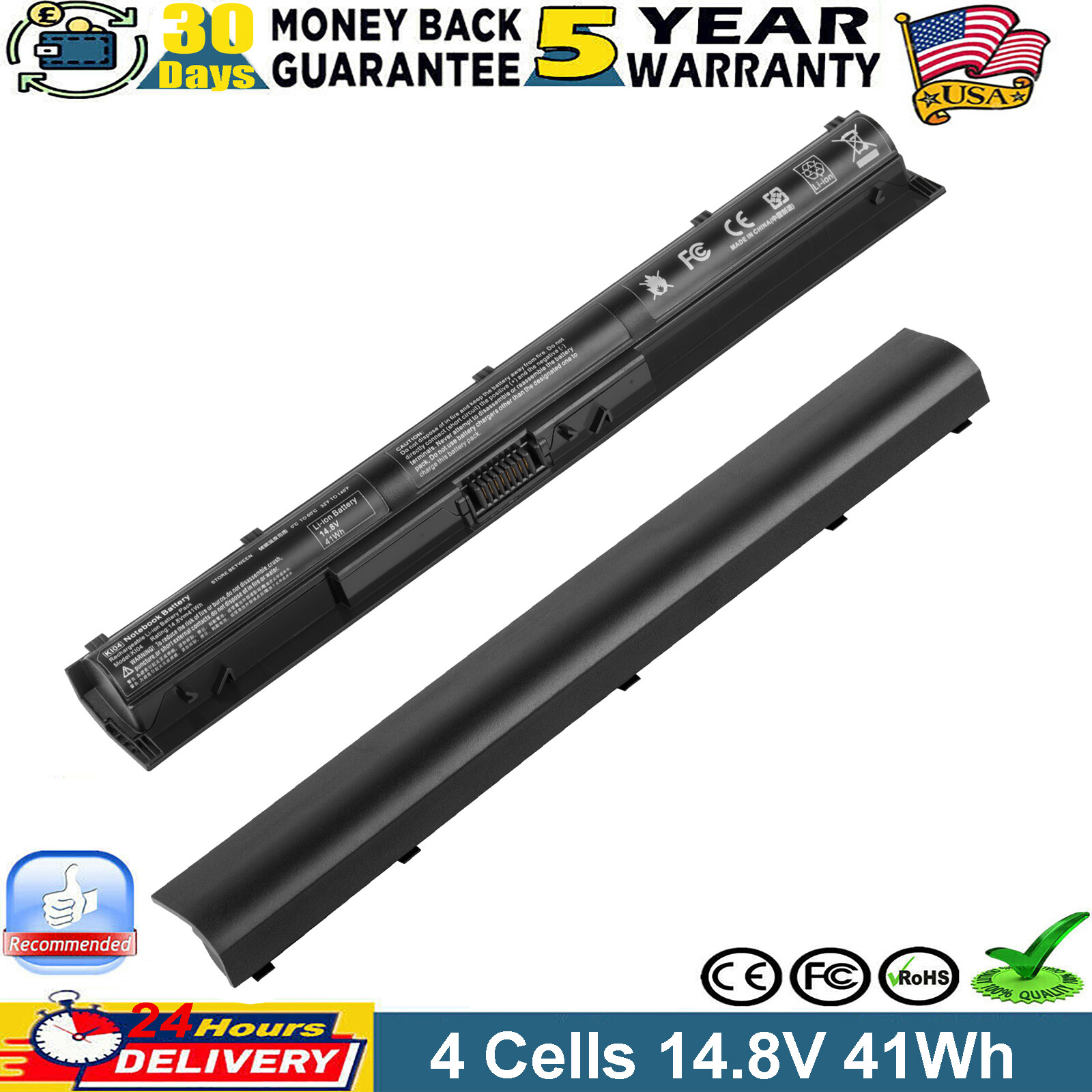 KI04 K104 Battery for HP Pavilion 14-ab 15-ab 800010-421 800049-001 HSTNN-DB6T