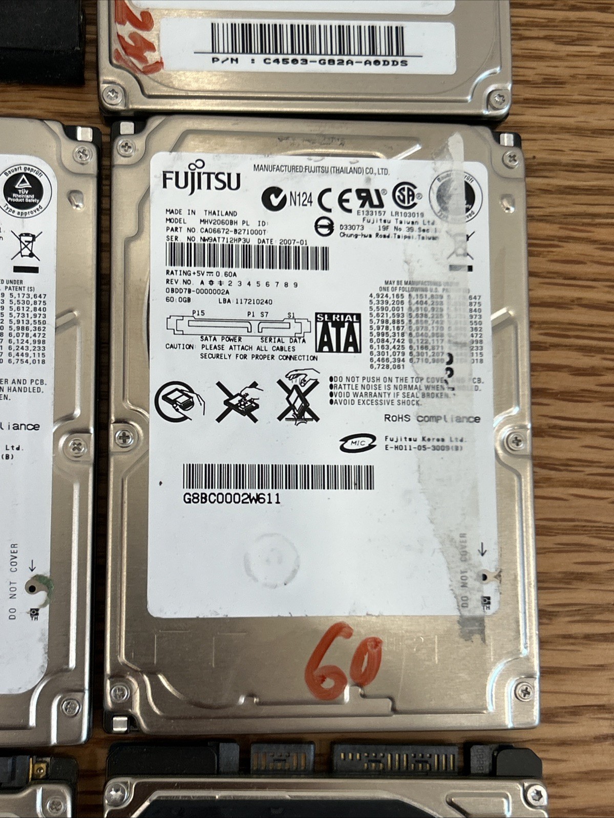 Lot Of 17 Samsung Fujitsu 2.5” Internal Drives Laptop 300gb Unbranded Read