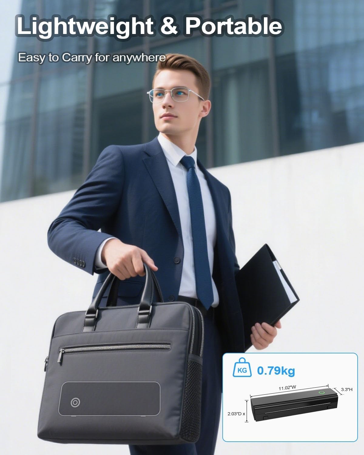 Wireless Bluetooth Portable Inkless Thermal Printer