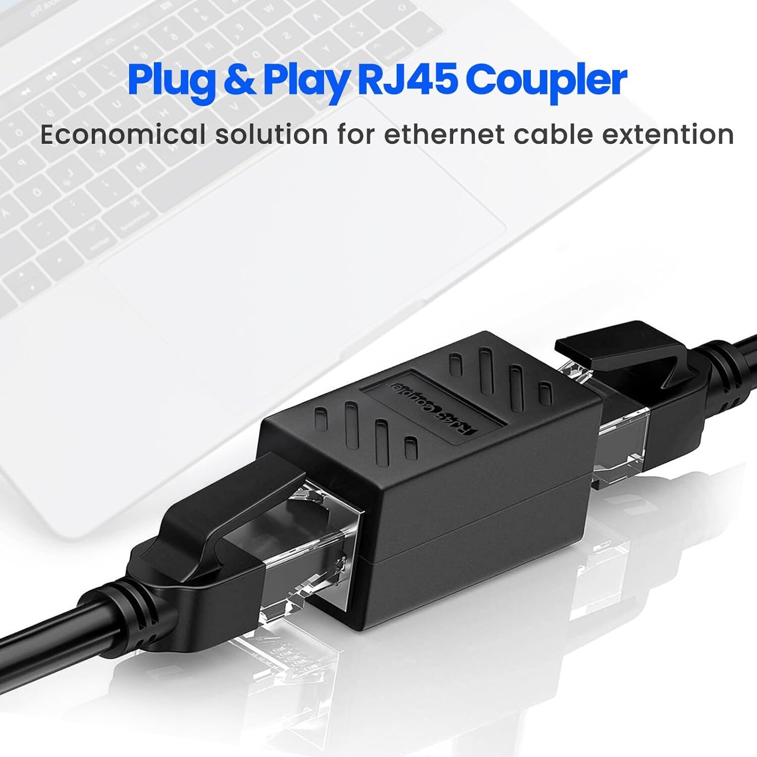 RJ45 Inline Coupler Cat6/Cat5e Ethernet Network Cable Extender Connector Lot