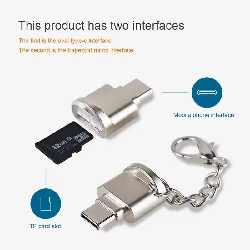 TypeC To Micro SD TF Card Reader OTG USB Adapter Converter For Samsung Phone Lot
