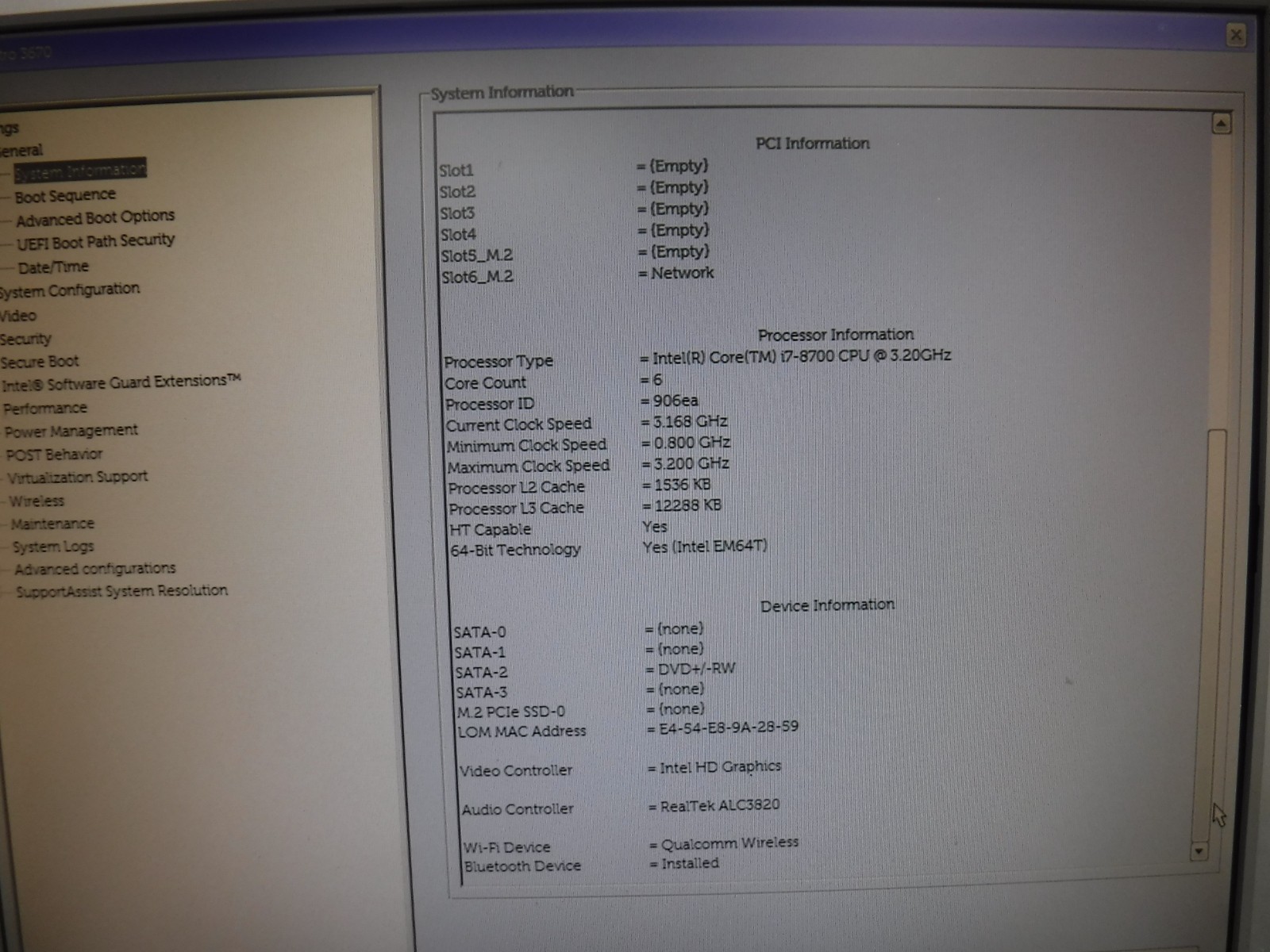 Dell Vostro 3670 Tower PC | Intel i7‑8700 3.2GHz | 8GB RAM | No HDD/OS | 1DTCPY2