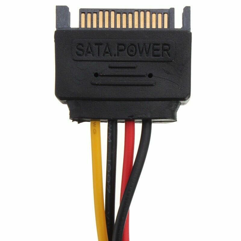 5 x Male Female 4-pin Power Drive Adapter adaptor Cable to Molex IDE SATA 15-pin
