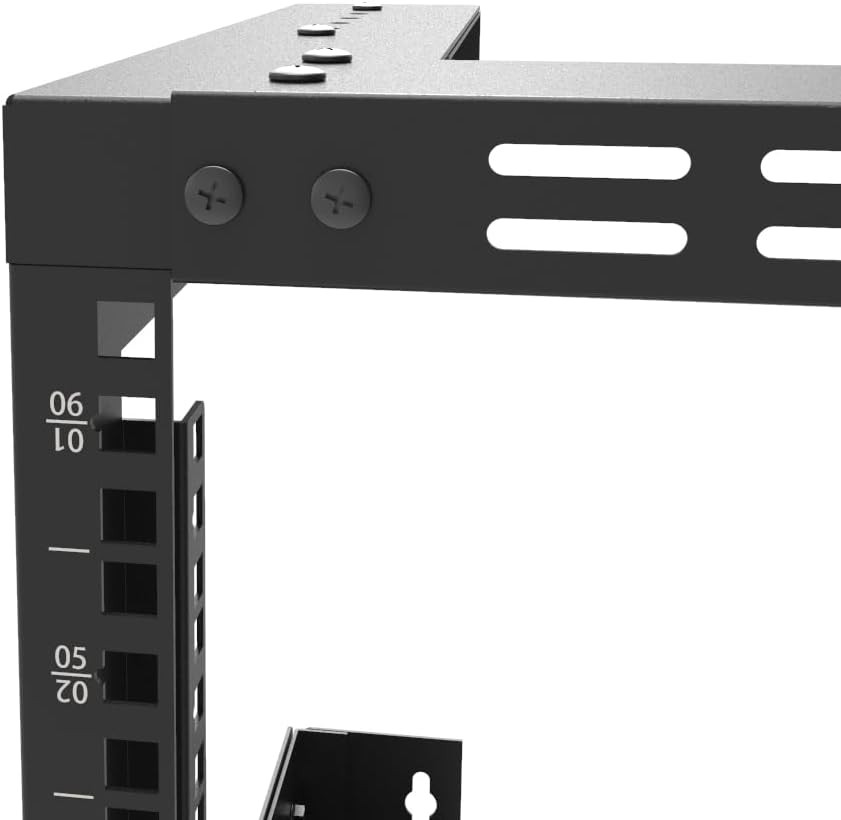 6U Vented Wall Mount Rack – Adjustable Depth for AV & IT Equipment