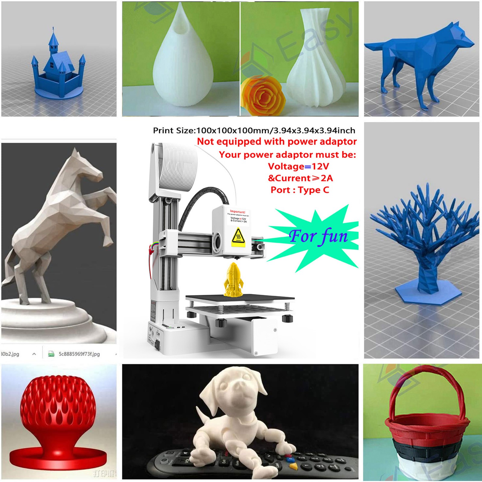 1-EasyThreed K10 3D Printer Mini Desktop Printing Machine For Kids BIOH
