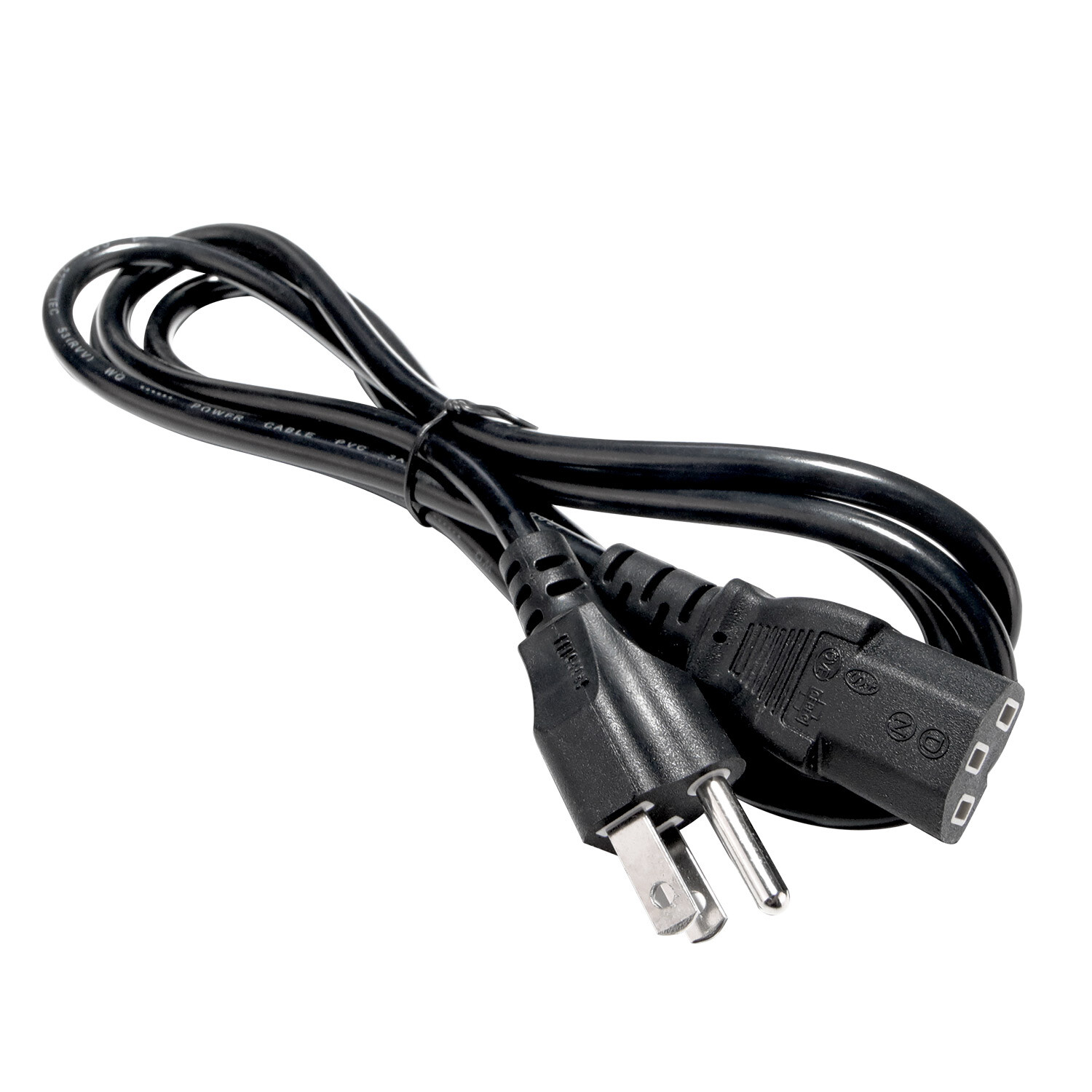 Lot of 100 6ft Standard AC Male Power Cord Cable Monitor Computer PC 3-Prong