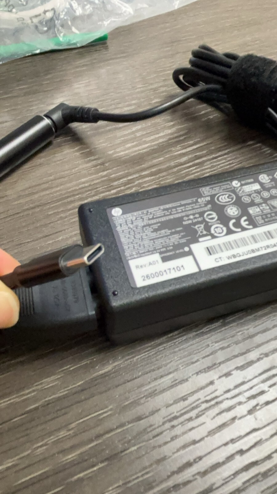 Genuine OEM HP 65W USB-C Type C AC Adapter Charger Spectre x360 13 14 15 ENVY