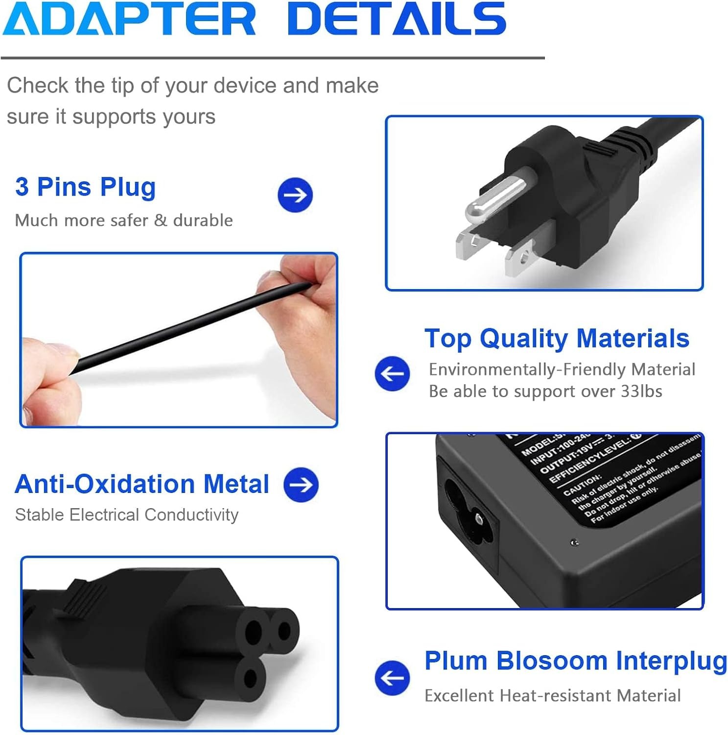 Laptop Charger Replacement AC Adapter
