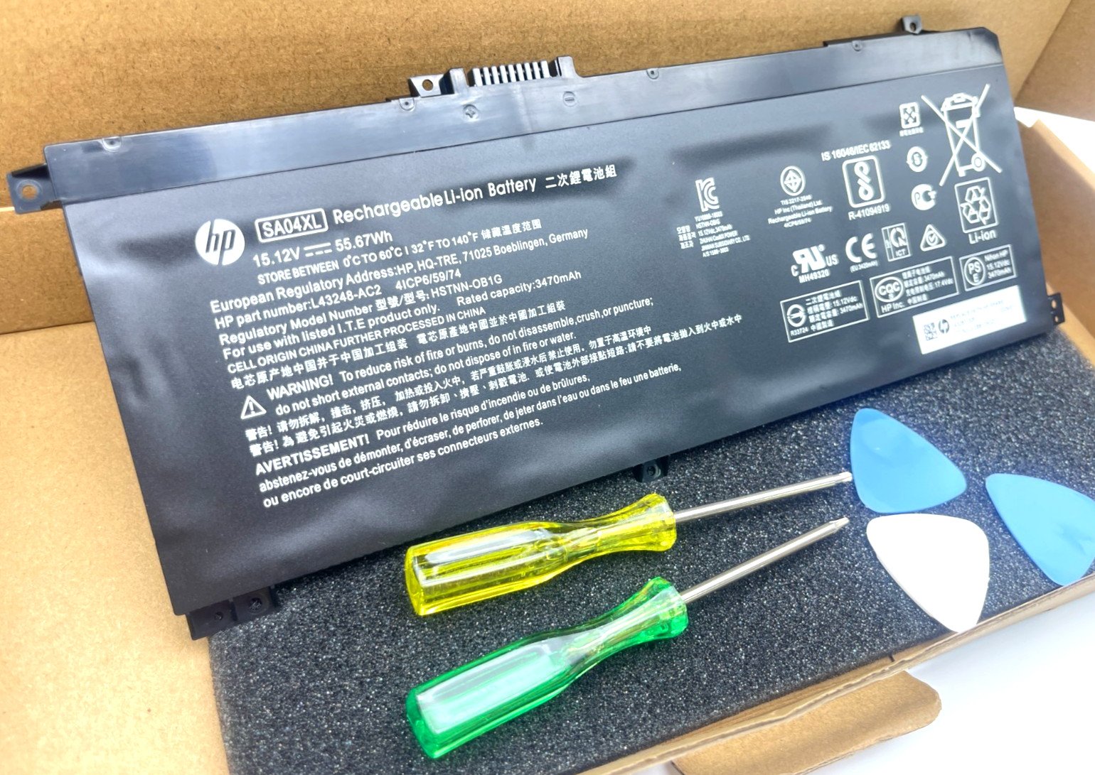 Genuine OEM 55.67Wh SA04XL Battery for HP X360 15-DR 15-DR0010TX L43267-005 NEW!
