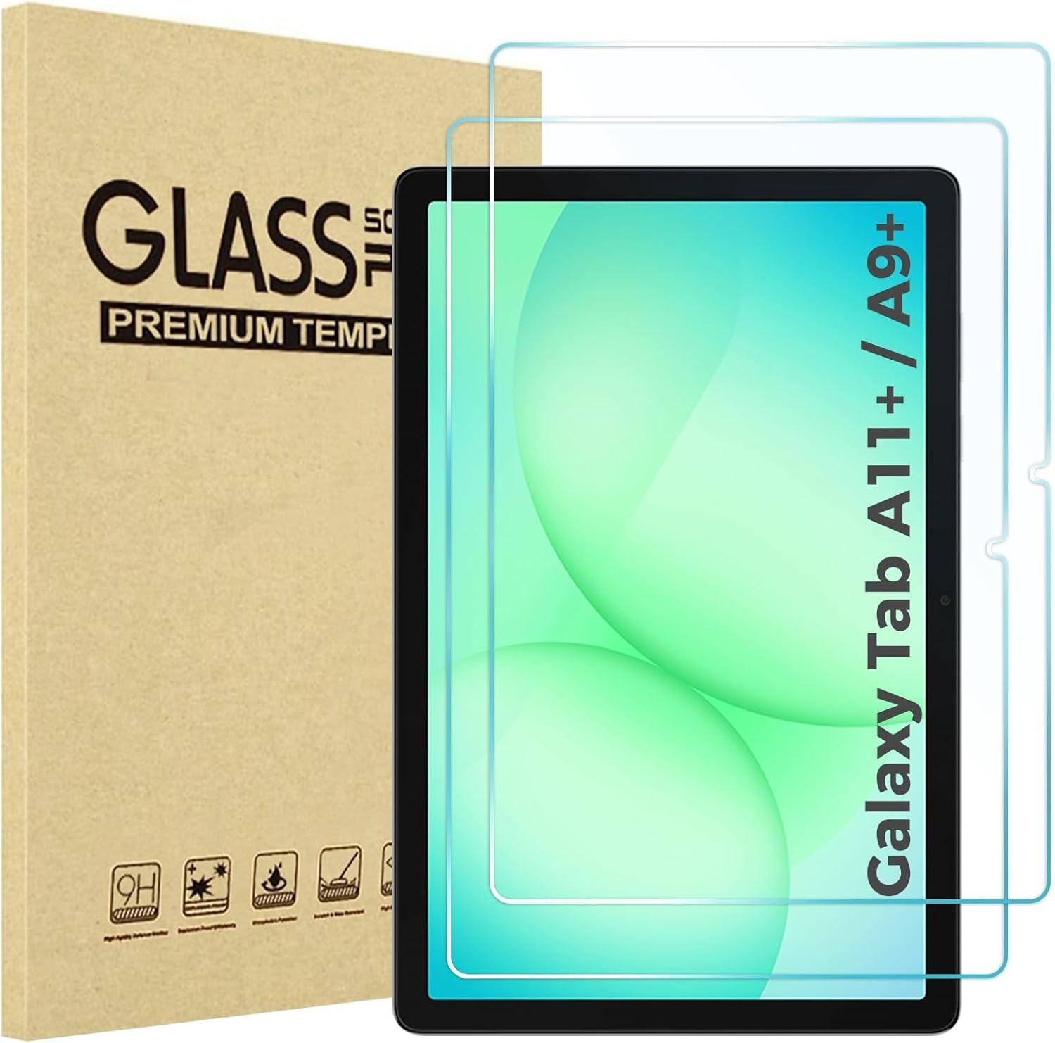 2-Pack Tempered Glass Screen Protector For Samsung Galaxy Tab A11+ A11 Plus