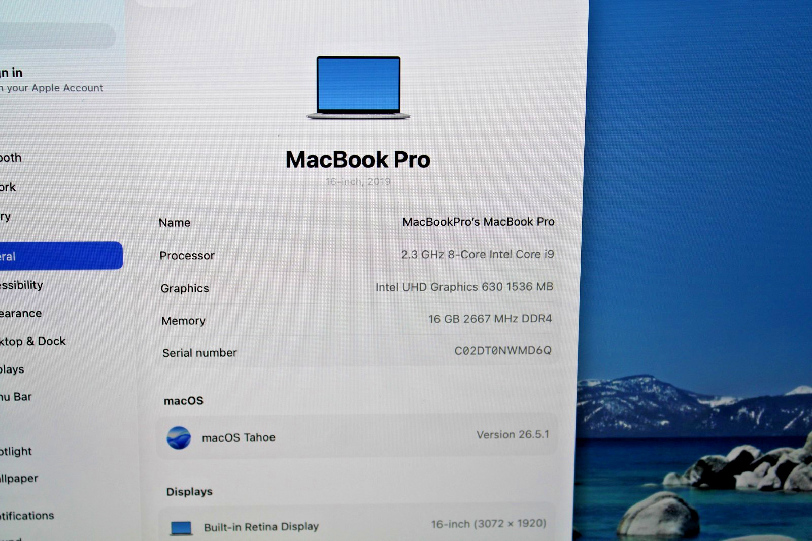 Apple MacBook Pro A2141 2019 16″ I9-9880H 16GB 1TB SSD THAO TOUCHBAR & ID T9-A12