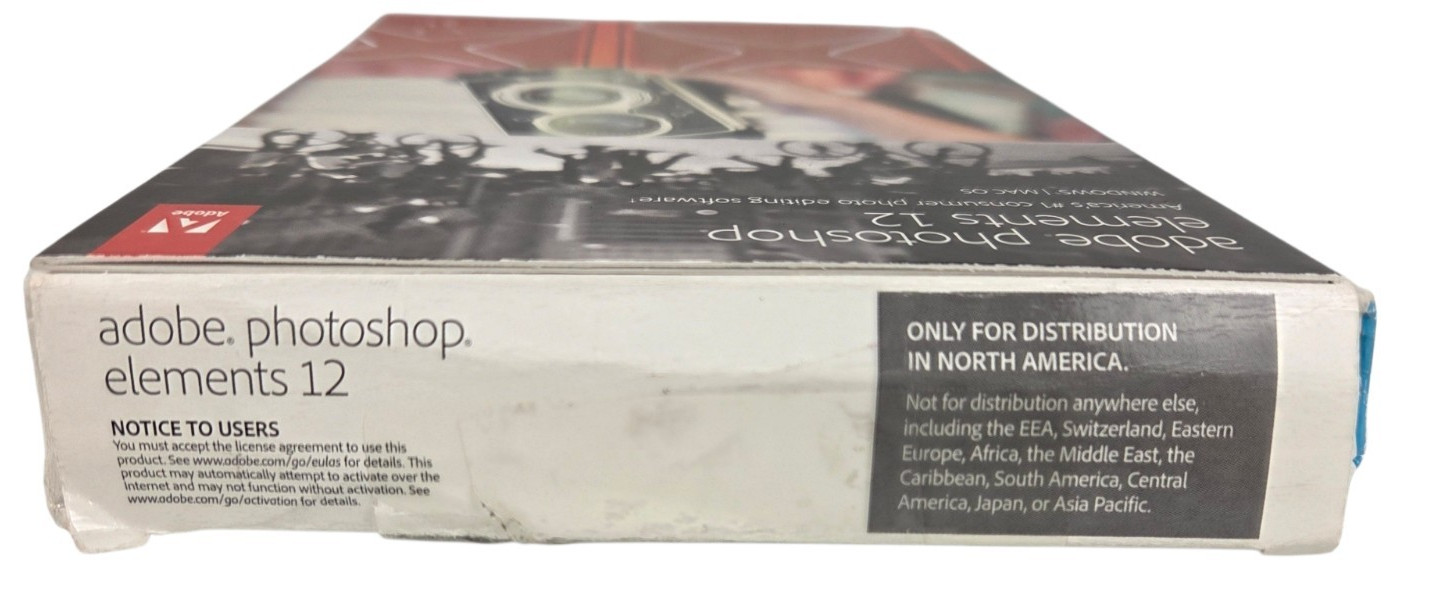 Adobe Photoshop Elements 12 Windows / Mac OS in Box with Manual & Serial Number