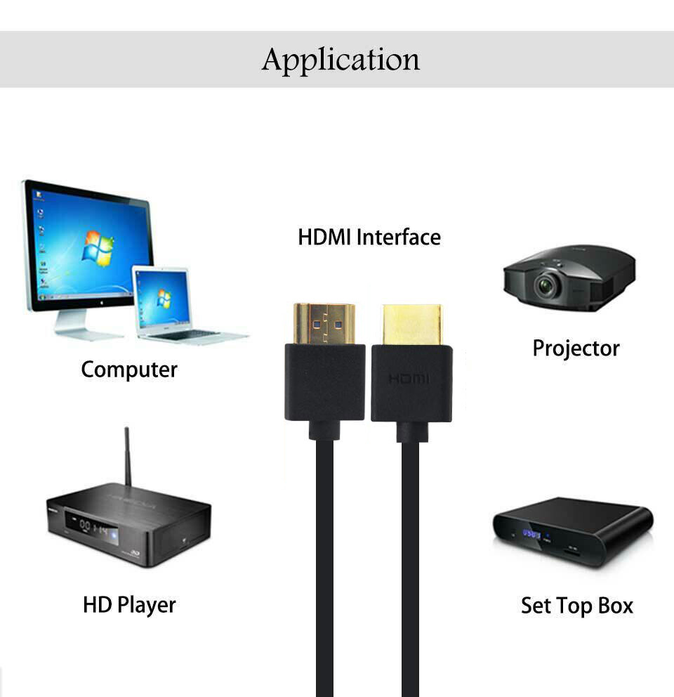 Ultra High Speed UHD HDMI v2.0 Cable 3D 2160P 4K X2K HDR Ethernet 18Gbps HDTV US