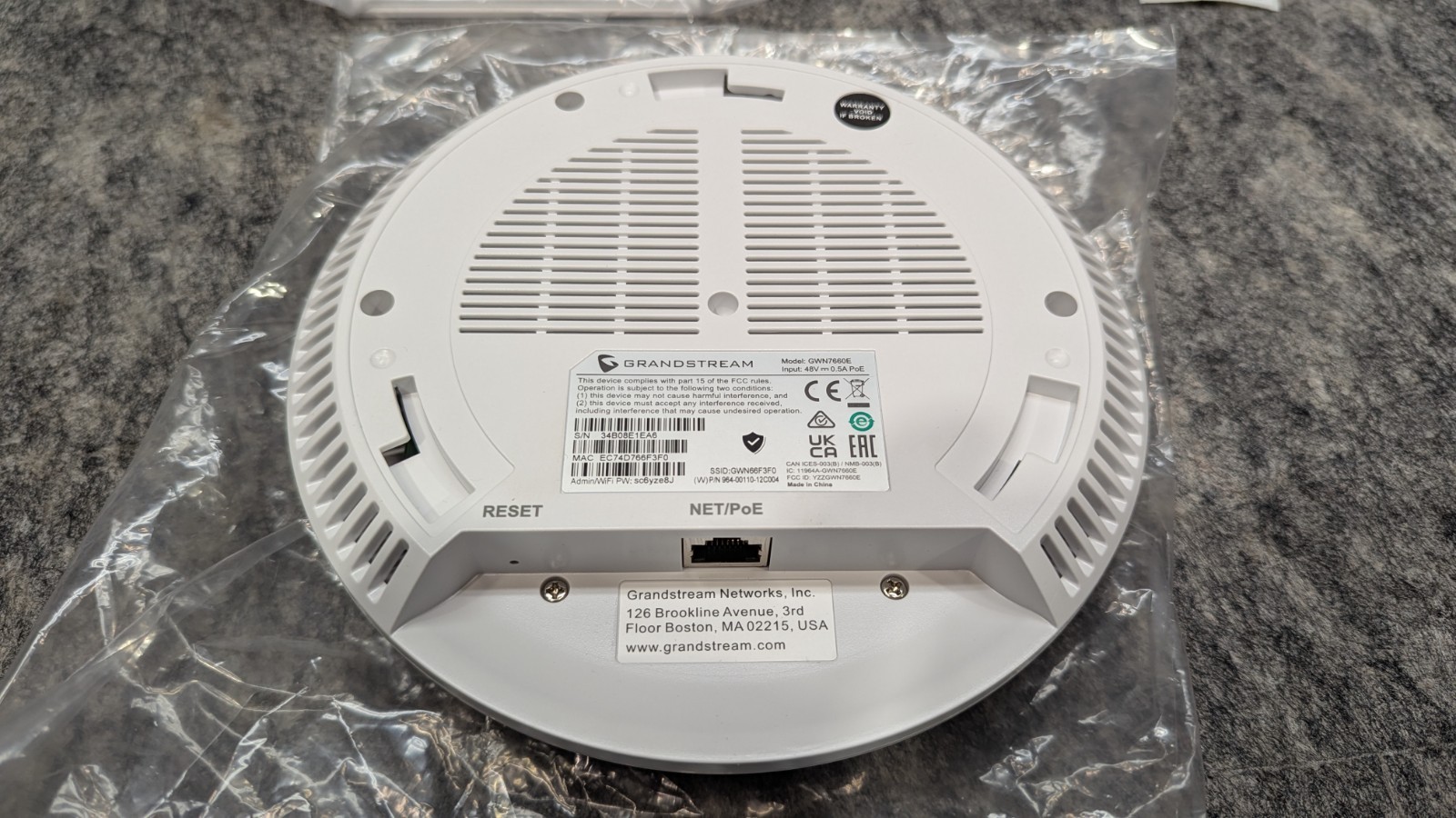 Grandstream GWN7660E WiFi 6 Indoor Access Point Enterprise Dual-Band Bundle