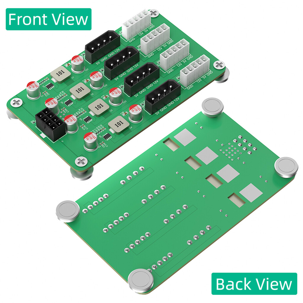 Supply 5v/12v 3.5 8 Power ATX Breakout Adapter to 12v 3A SATA Ways 6/8pin