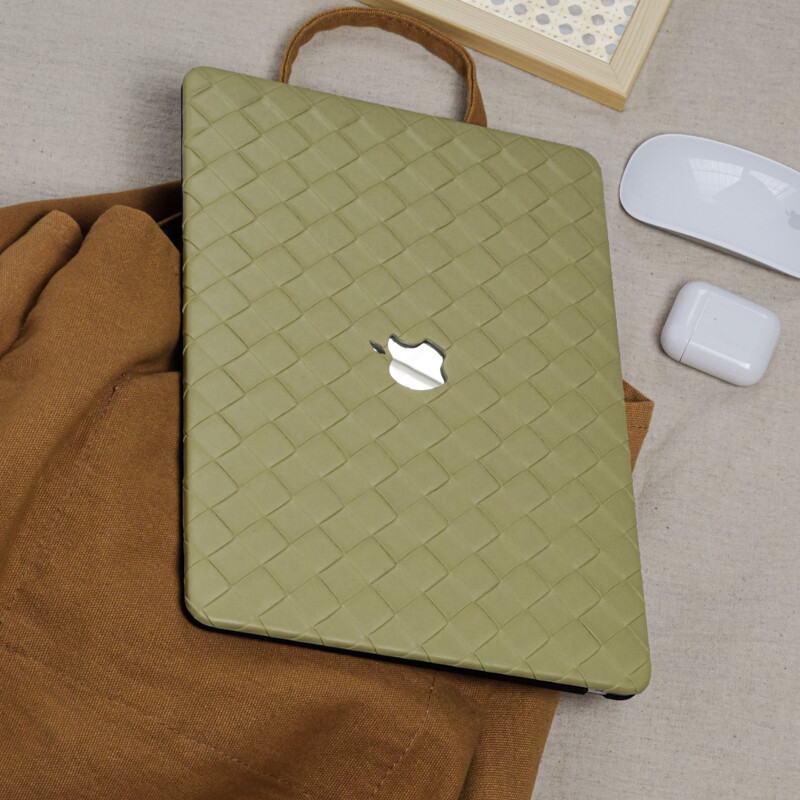 Wasabi Green Woven Shell Case Cover For Apple MacBook Air MacBook Pro 13 14 16
